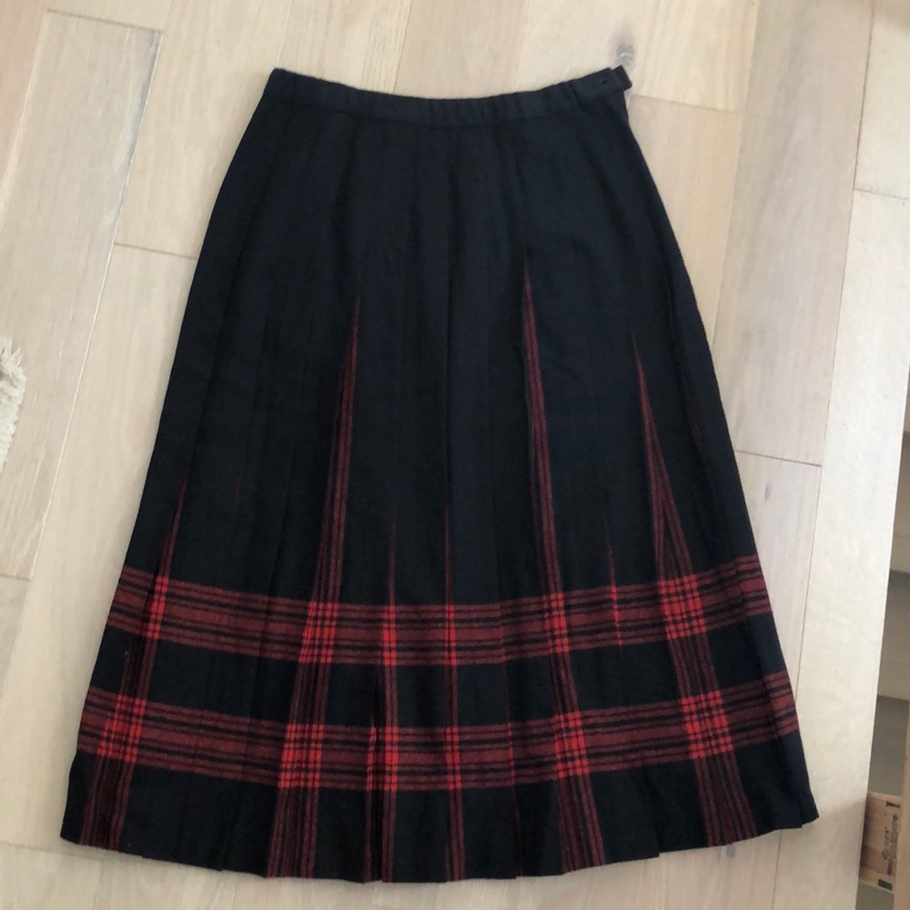 Vintage Pendleton wool tartan plaid skirt